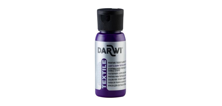 DARWI Flacon de 50 ml de Peinture Textile Opaque - Violet