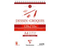 Dessin Croquis bloc spiralé 50F A4 120g