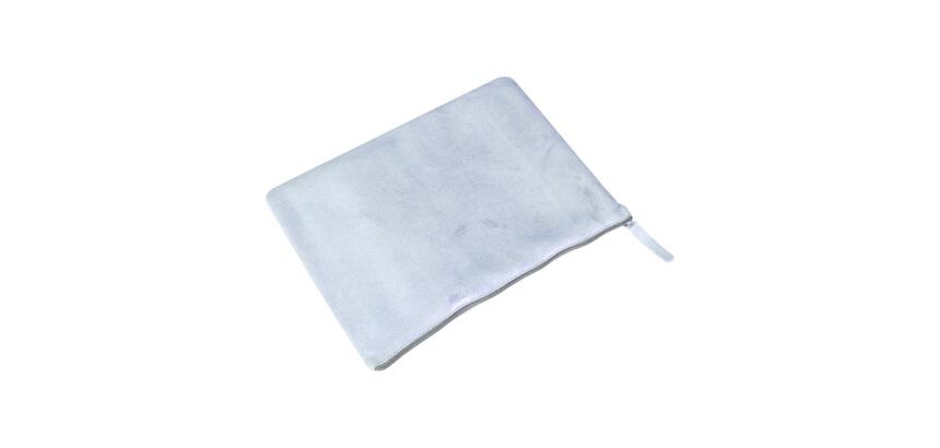 PLUME Pochette UNIVERSELLE en Daim irisé 23x32cm - Bleu