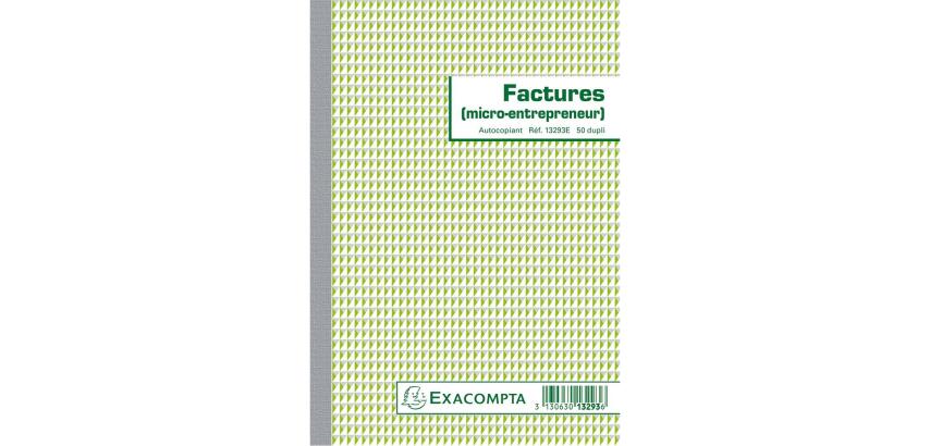 Vielfältige Rechnungen für Kleinunternehmer Exacompta 13293E Durchschlagpapier 21 x 14,8 cm 50 Blatt 2 Ausfertigungen