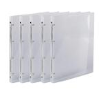 Classeur 4 anneaux plastifié Exacompta Crystal Clear A4 - Dos 1,5 cm tranparent