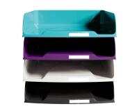 Set de 4 corbeilles à courrier Combo Styli Titane - Couleurs assorties