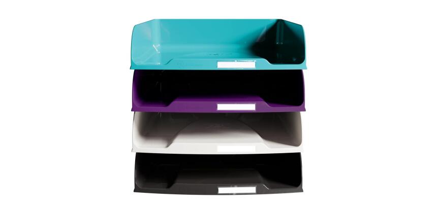 Exacompta Titane Combo Styli Letter Tray, Set of 4 - Assorted colours