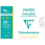 Papier Calque pochette 20F 24x32cm 70/75g