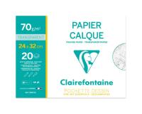 Papier Calque pochette 20F 24x32cm 70/75g