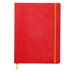 Rhodiarama carnet souple 19 x 25 cm 160 pages ligné papier ivoire 90g fermeture élastique