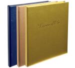 Livre d'or Balacron avec titre 140 pages blanches - 21x19 cm vertical - Couleurs assorties