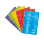 Carnet brochure rembordée rigide 7,5x12cm 128 pages petits carreaux - Assortis