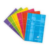 Kladde/Notizbuch mit Hardcover 75x120mm, 64 Blatt kariert 90g - Sortiert