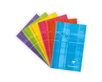 Carnet brochure rembordée rigide 7,5 x 12 cm 96 feuilles petits carreaux couleur aléatoire