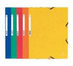 Chemise à élastique 3 rabats carte lustrée 355gm2 - A4 - Couleurs assorties