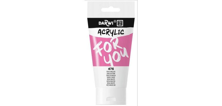 Darwi For You tube de peinture acrylique 75 ml - Rose anglais