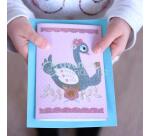 Boîte créative, Cartes à pailleter - Rose