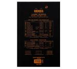 Bloc agrafé Rhodia N°19 21x31,8 cm 80 feuillets ligné avec marge 80g - Noir