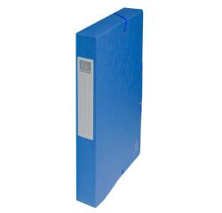 Archivbox aus Colorspan-Karton 600g, Rückenbreite 25mm, Gummizuverschluss, Rückenetikett, 25x33cm für DIN A4