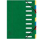 Trieur HARMONIKA® à fenêtres avec élastiques Véritable carte lustrée 9 compartiments