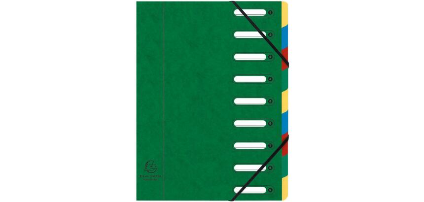 Trieur HARMONIKA® à fenêtres avec élastiques Véritable carte lustrée 9 compartiments