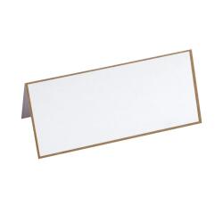 50 chevalets bordés or, 44x96mm plié, 320g - extra blanc