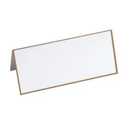 50 chevalets bordés or, 44x96mm plié, 320g - extra blanc