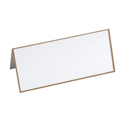 50 chevalets bordés or, 44x96mm plié, 320g - extra blanc