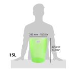 Papelera ECOBIN, 15 Litros + asas, 26,3 x26,3x33,5 cm - LINICOLOR (translucido)