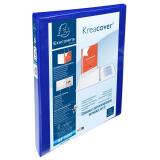 Classeur PP personnalisable Kreacover - 4 anneaux en D 15mm - A4 maxi - Bleu