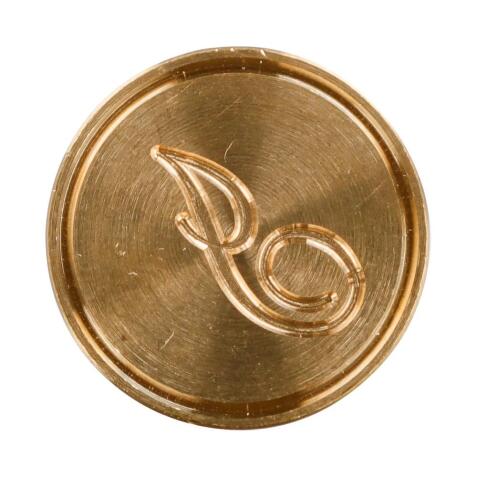 Pastille laiton sceau sur broche lettre anglaise