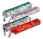 Céleste CUIR Trousse SLIM 19,5x2,5x4 cm Rose