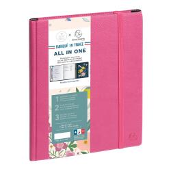 Agenda de bureau All in one EasyTime 21S spiralé Mini Labo 15 x 21 cm Semainier Janvier à décembre 2026 - Rose
