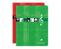 Cahier Musique & Chant piqué 17x22 cm 56 pages petits carreaux - Assortis