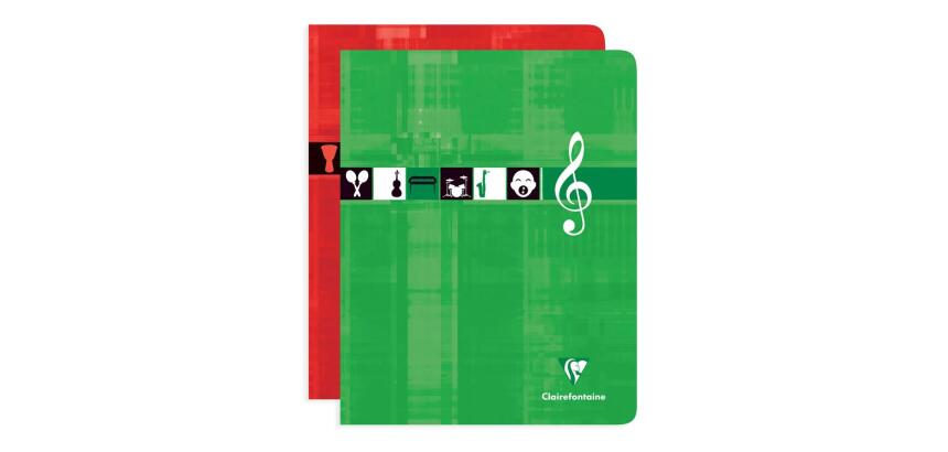 Cahier Musique & Chant piqué 17x22 cm 56 pages petits carreaux - Assortis