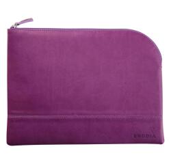 Rhodiarama pochette zippée en simili cuir - taille L (21x28 cm) - Violet