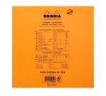Bloc agrafé Rhodia Le Carré N°210 21x21 cm 80 feuillets petits carreaux 5x5 80g - Orange
