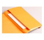 Rhodiarama carnet souple 19x25 cm 160 pages ligné papier ivoire 90g fermeture élastique - Taupe