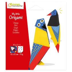 My little Origami, Oiseau, 12 x 12 cm, 20F, 70g - Multicolore