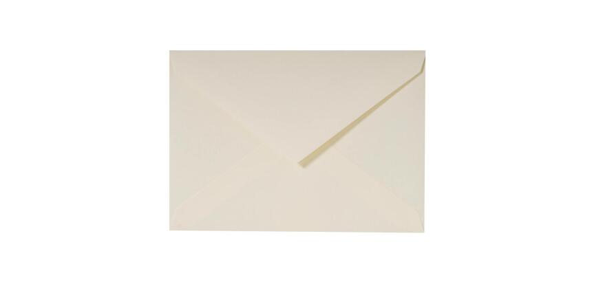 20 enveloppes 162x229mm Vélin pur coton gommées - Crème