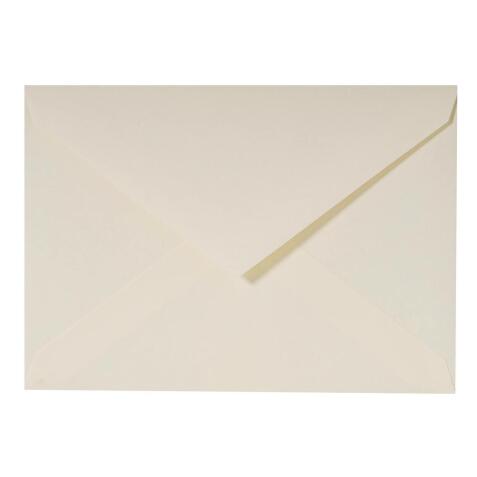 20 enveloppes 162x229mm Vélin pur coton gommées - Crème