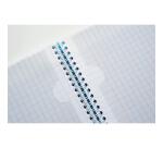 Cahier reliure intégrale enveloppante Koverbook A4+ 160 pages ligné + marge détachables perforé 4 trous couverture polypropylène transparent - Rose