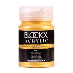 Peinture acrylique fine pot 500ml - Or métallisé