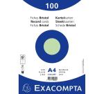 Pk100 Exa Rec Card 21x29.7cm Plain Blue