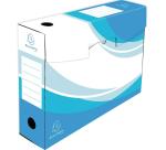 Lot 5 boites archive dos 80mm carton ondulé - Couleurs assorties