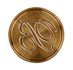 Pastille laiton sceau sur broche lettre anglaise