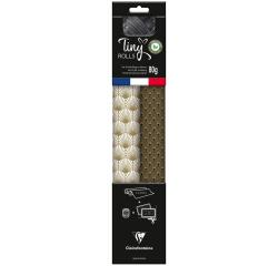 Pack 2TR+bolduc,5x0,35m,pap.aff,or/noir - Noir & Blanc
