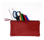 Ruby CUIR Trousse plate 22x11 cm Rouge
