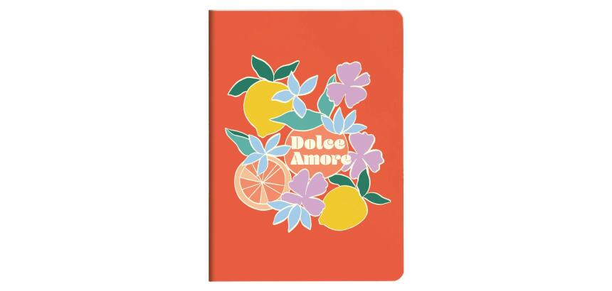 Dolce Amore, Carnet cousu fil A5 14,8x21 cm, 64 pages, ligné, ass.