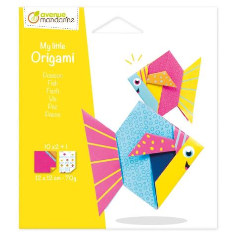 My little Origami, Poisson, 12 x 12 cm, 20F, 70g - Multicolore