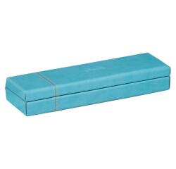 Rhodiarama plumier simili cuir italien 21x5,5x3 cm - Turquoise