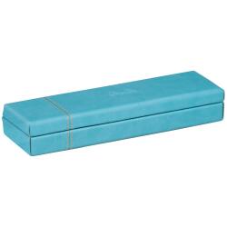 Rhodiarama plumier simili cuir italien 21x5,5x3 cm - Turquoise