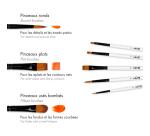 Darwi For You set de 5 pinceaux fins - Blanc