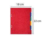 Intercalaires carte lustrée 225g 6 positions - format écolier 17x22cm - Couleurs assorties